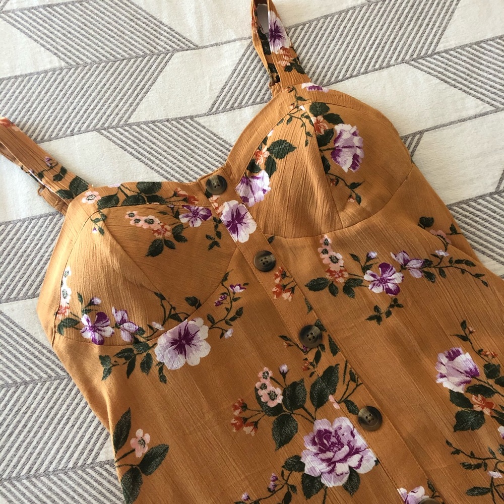 AE Button Front Corset Dress Sz M